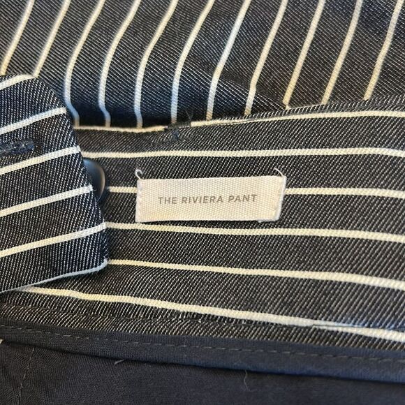 Loft black white striped ankle pants Marisa fit Size 2 EUC - Picture 8 of 9